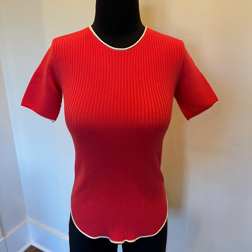Rag & Bone Kishi Seamless Stretch Top in red